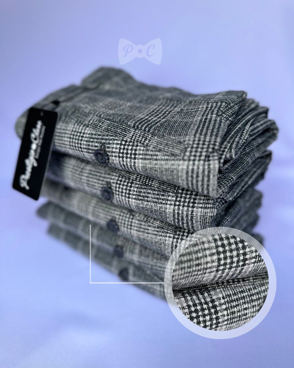 Pantalón Drill Gris a Cuadros