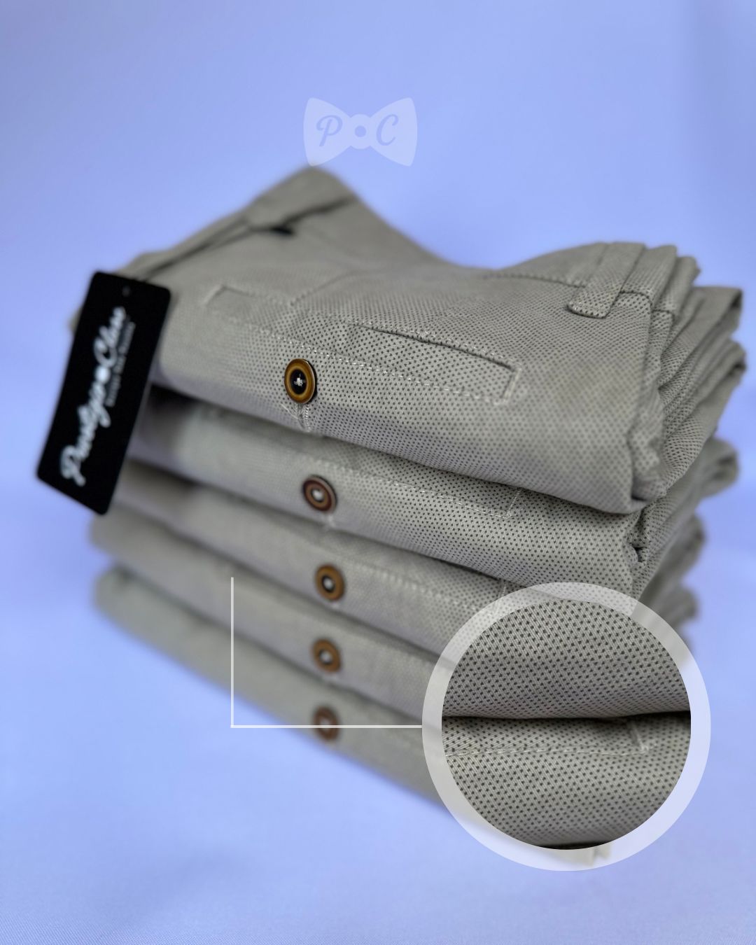 Pantalón Drill Beige Texturizado a puntos