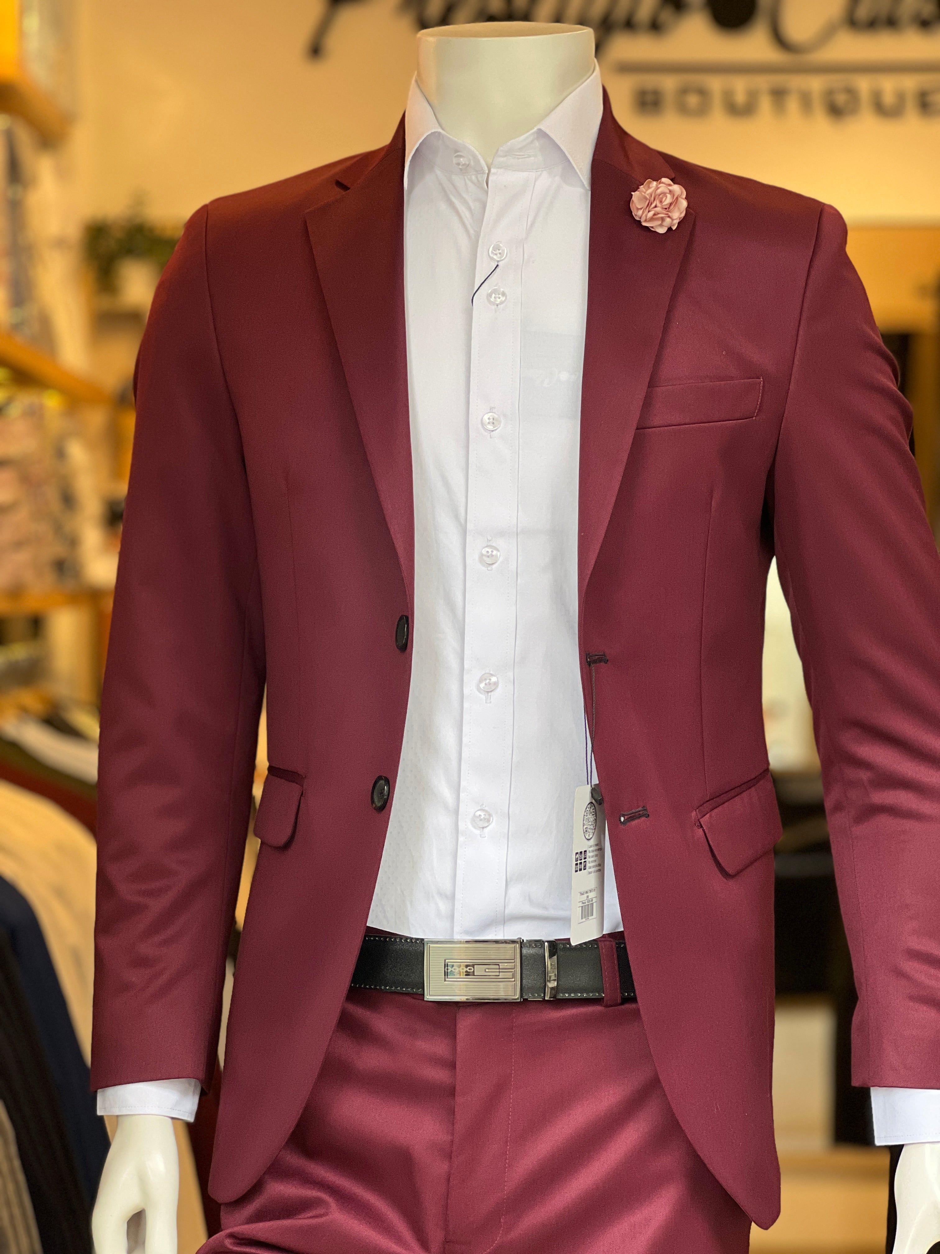 Traje Vinto Tinto Semi-Slim, Formal Ejecutivo Dos piezas (Copia)