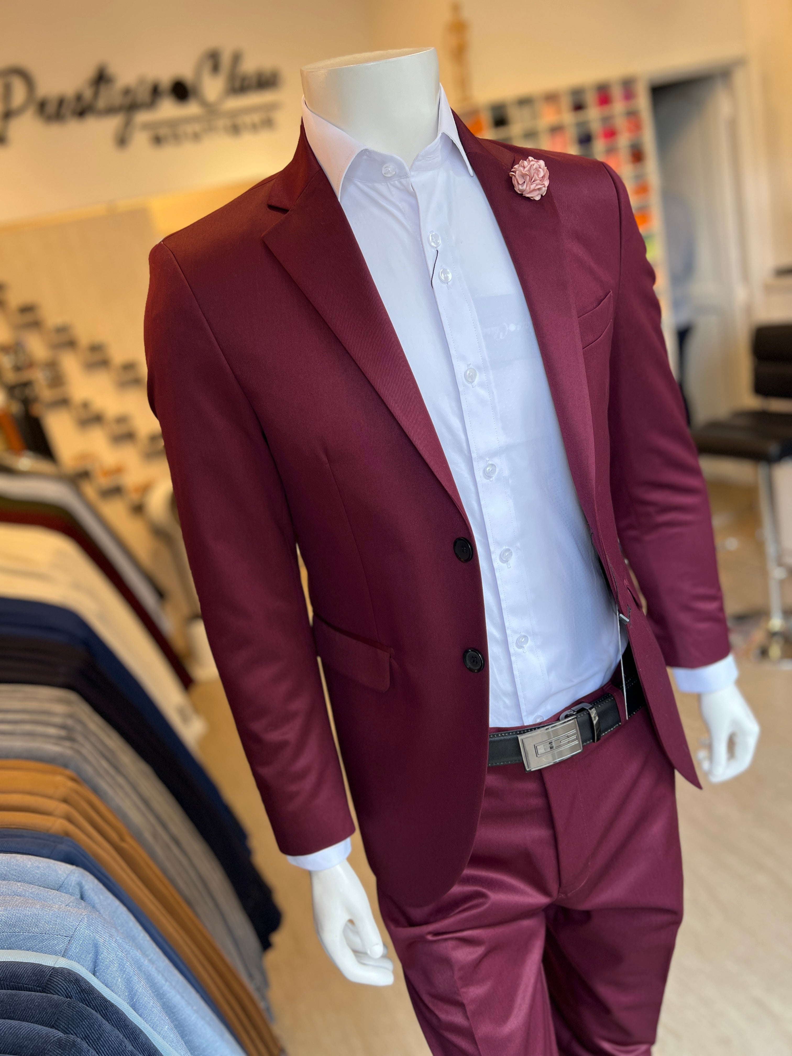 Traje Vinto Tinto Semi-Slim, Formal Ejecutivo Dos piezas (Copia)