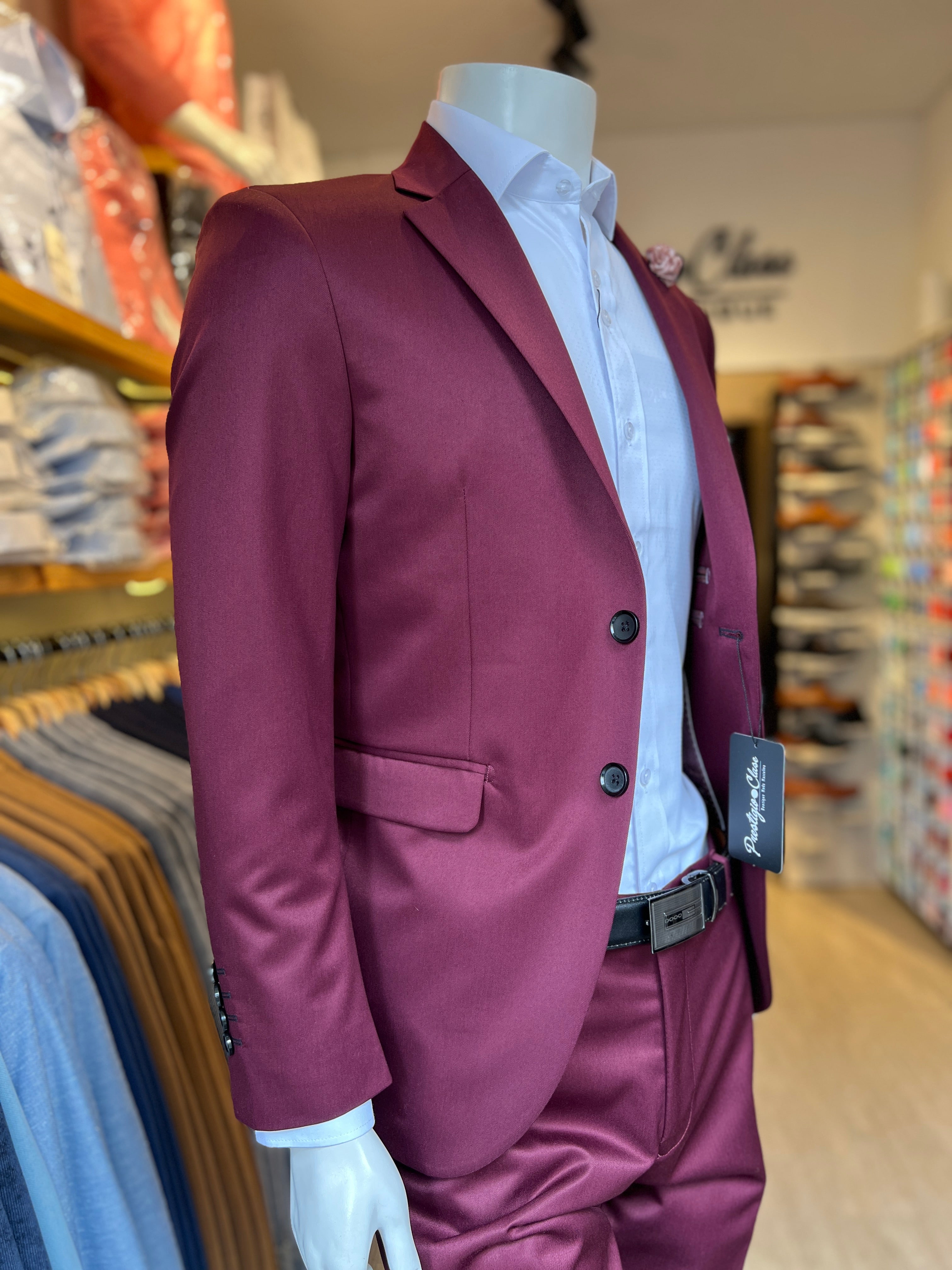 Traje Vinto Tinto Semi-Slim, Formal Ejecutivo Dos piezas (Copia)
