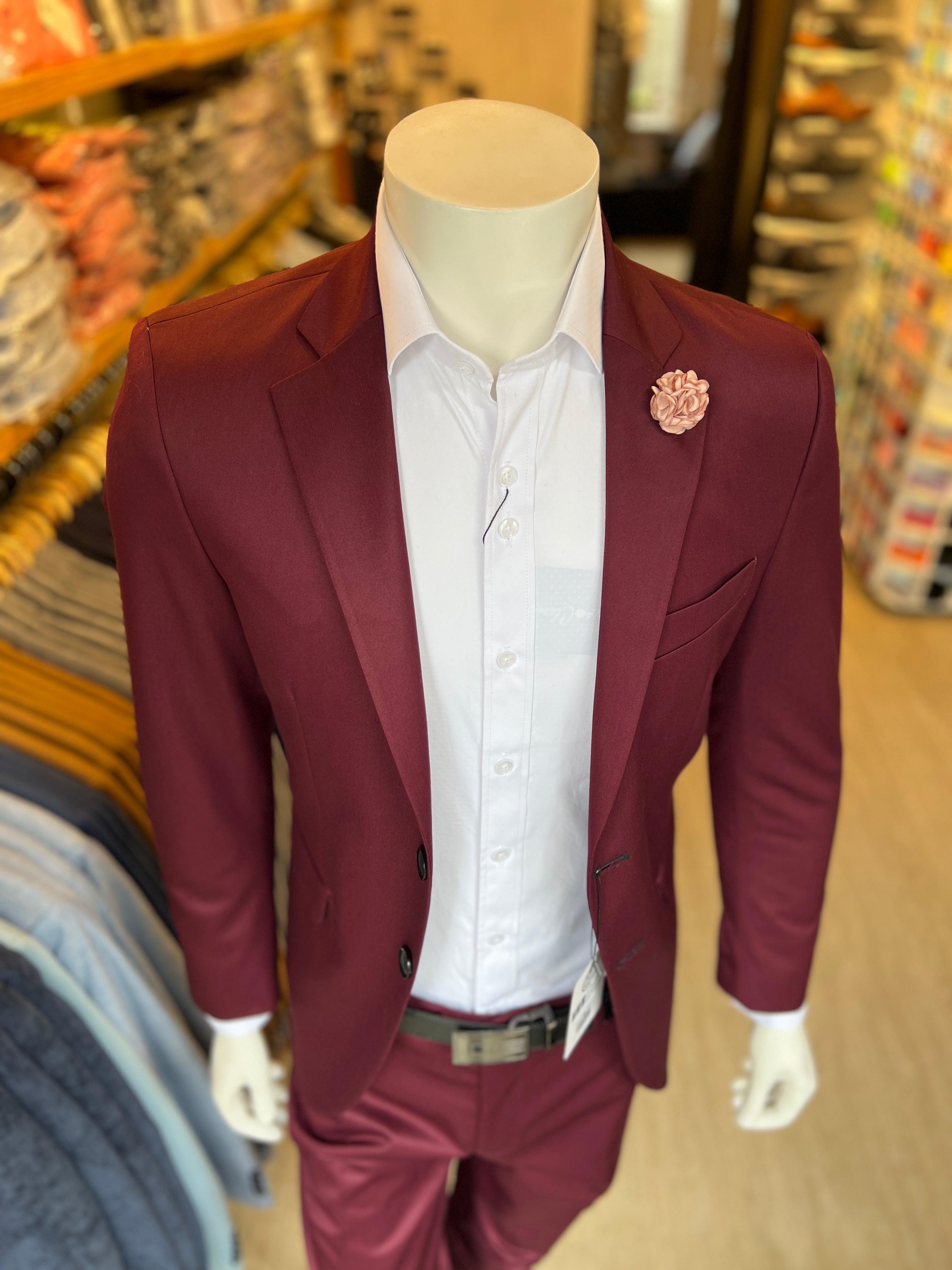 Traje Vinto Tinto Semi-Slim, Formal Ejecutivo Dos piezas (Copia)