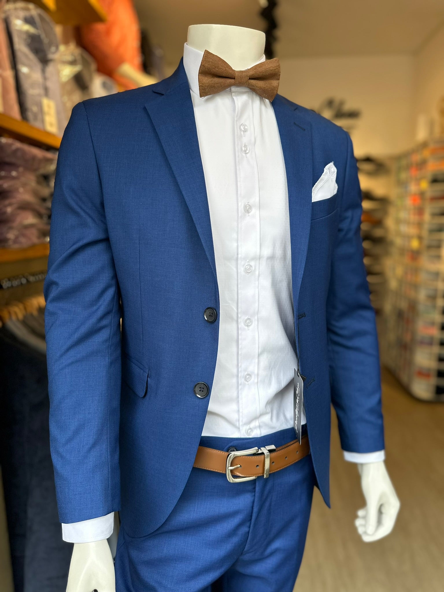 Traje Azul Cobalto Semi-Slim, Formal Ejecutivo Dos piezas