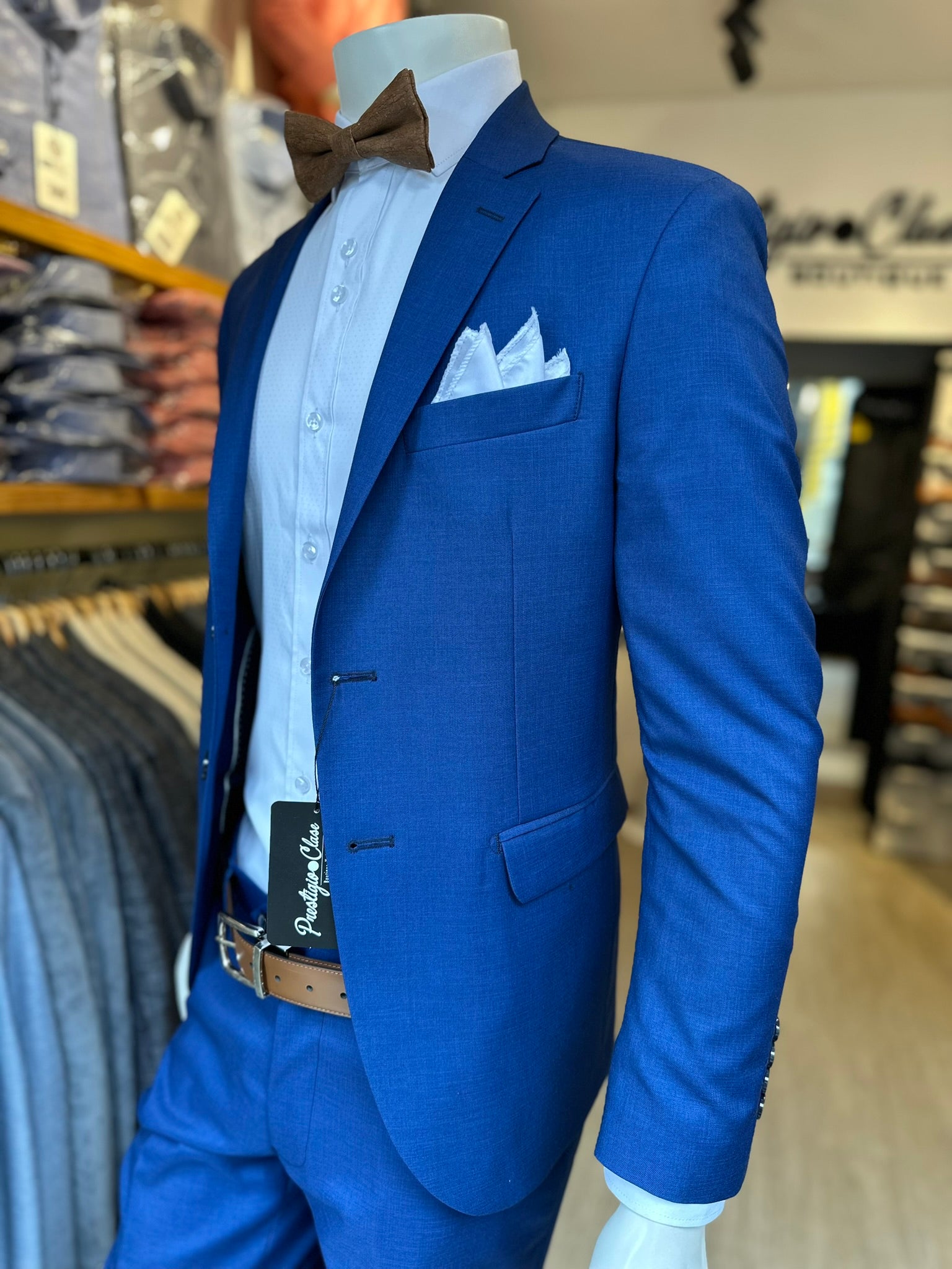 Traje Azul Cobalto Semi-Slim, Formal Ejecutivo Dos piezas