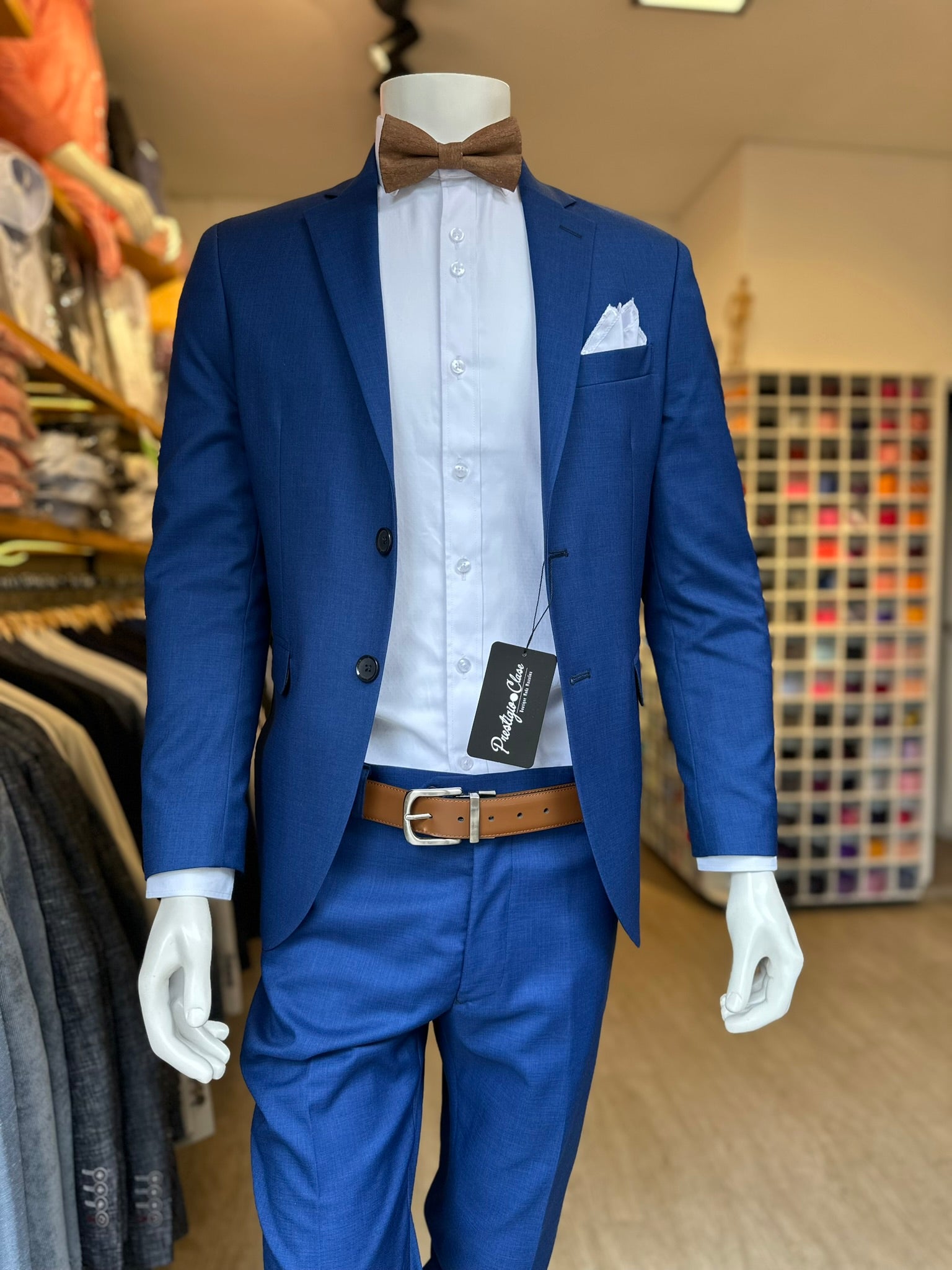 Traje Azul Cobalto Semi-Slim, Formal Ejecutivo Dos piezas