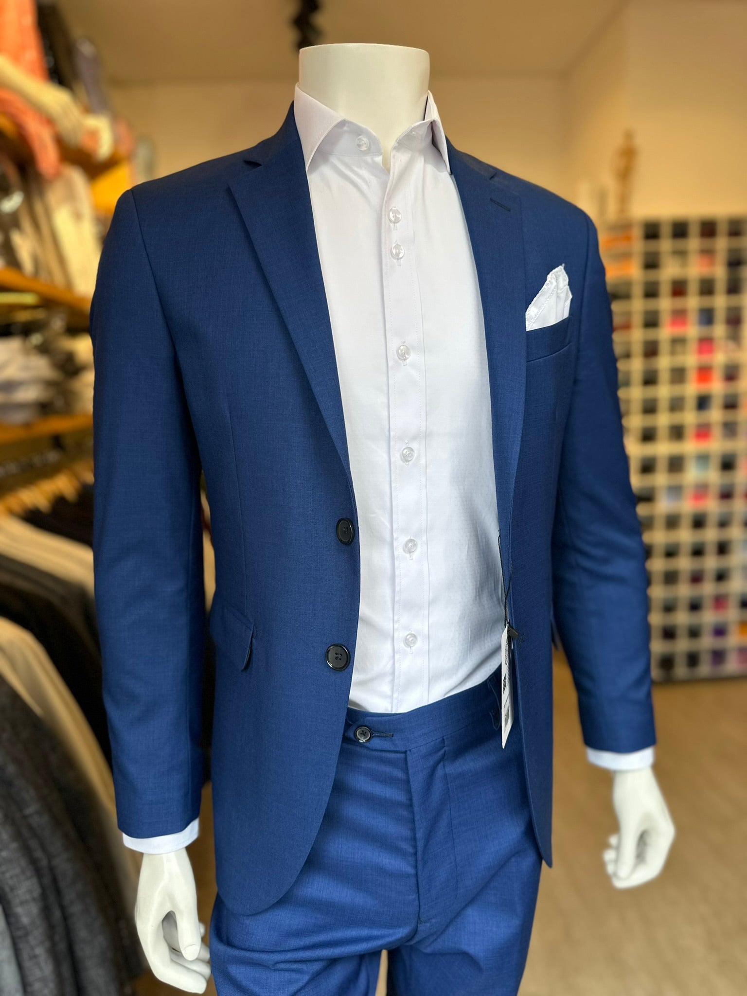 Traje Azul Cobalto Semi-Slim, Formal Ejecutivo Dos piezas