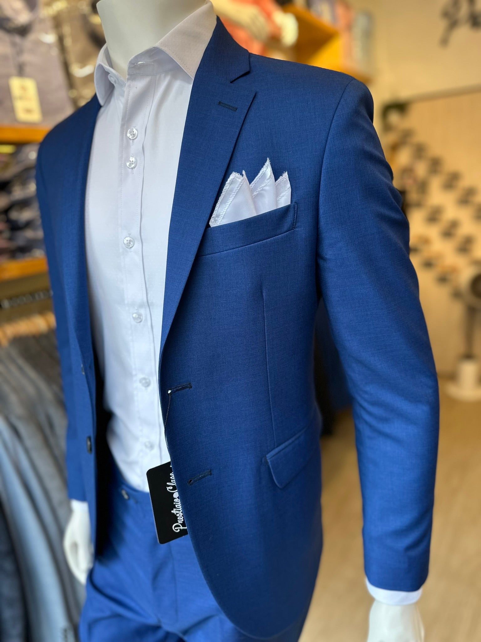 Traje Azul Cobalto Semi-Slim, Formal Ejecutivo Dos piezas
