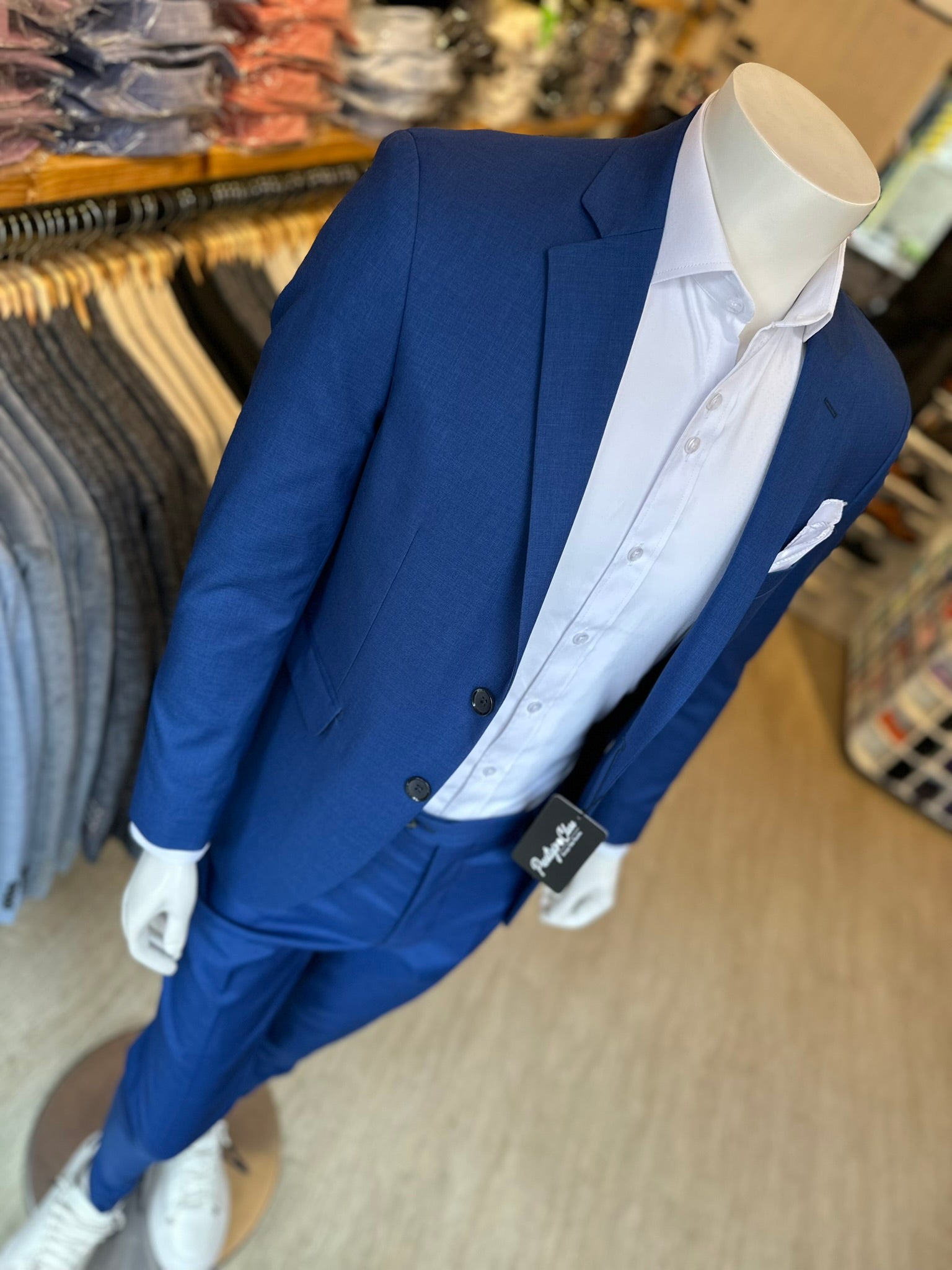 Traje Azul Cobalto Semi-Slim, Formal Ejecutivo Dos piezas