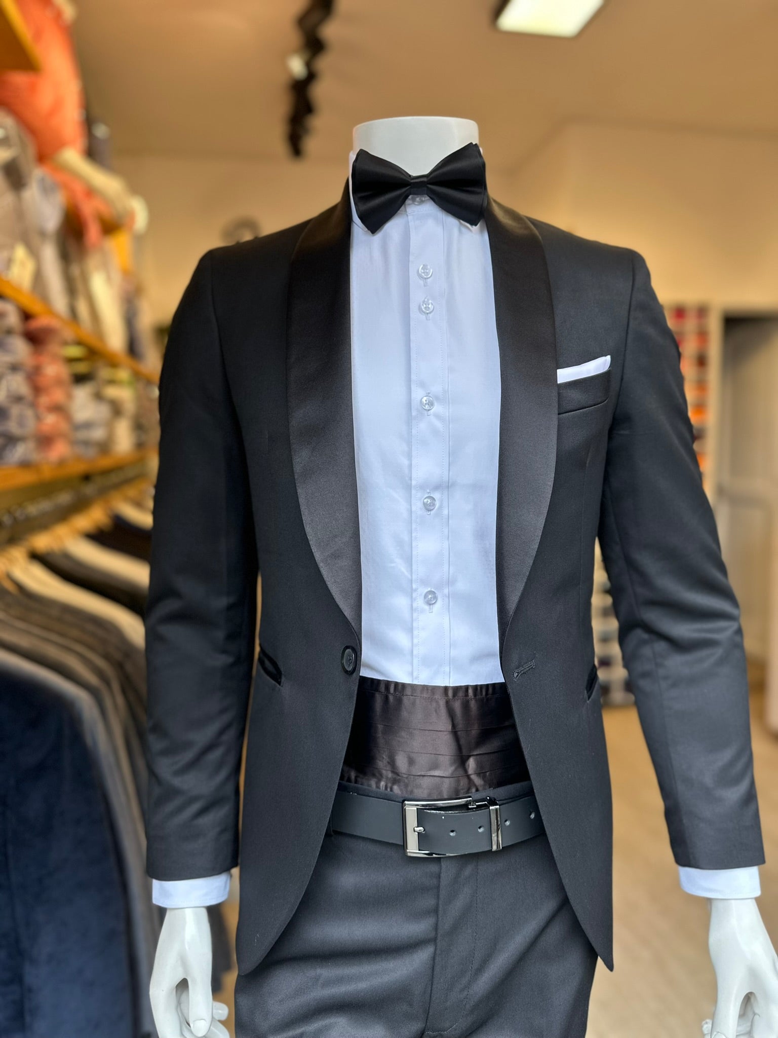 Traje Negro Smoking Semi-Slim, Formal Ejecutivo Dos piezas