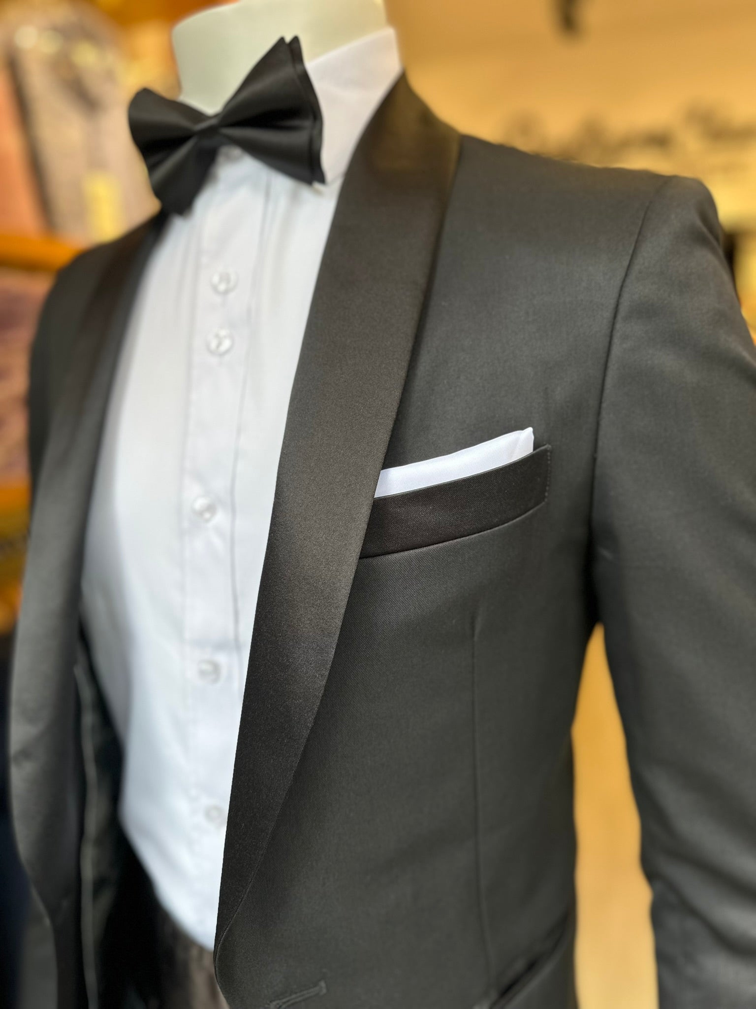 Traje Negro Smoking Semi-Slim, Formal Ejecutivo Dos piezas