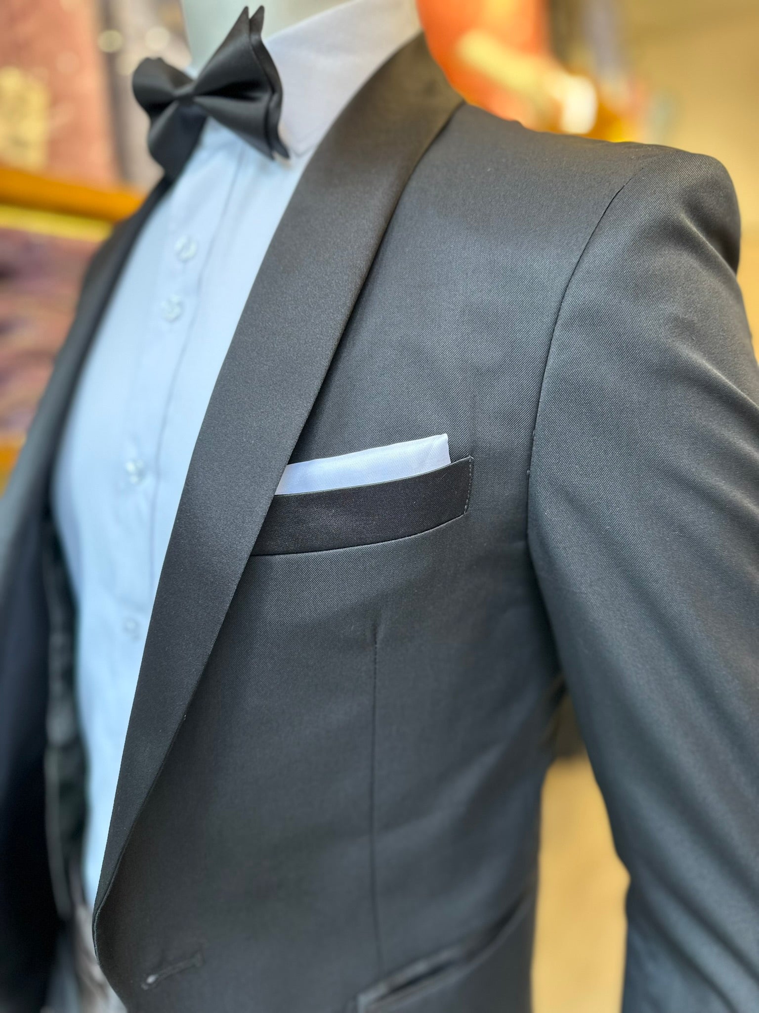 Traje Negro Smoking Semi-Slim, Formal Ejecutivo Dos piezas