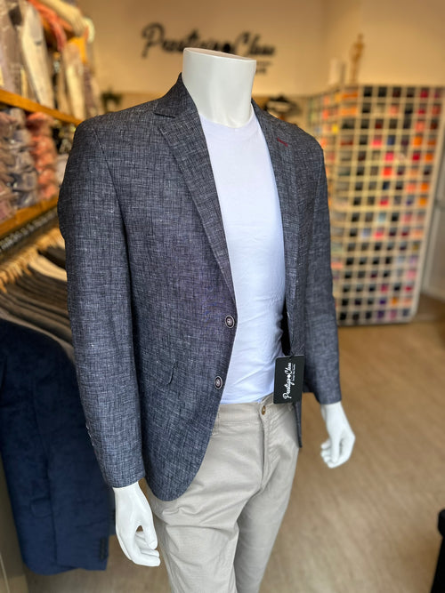 Blazer Azul a Cuadros Semi-Slim