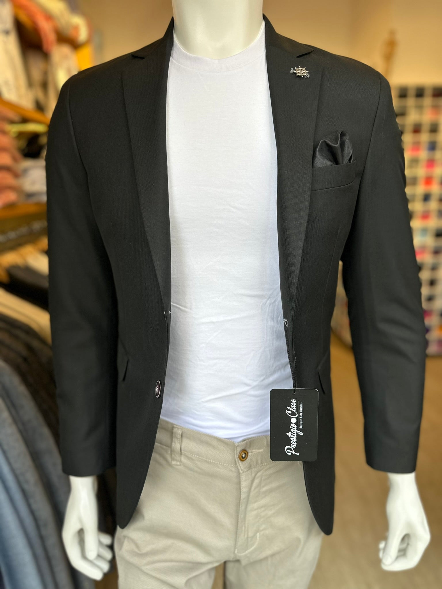 Blazer Negro Semi-Slim