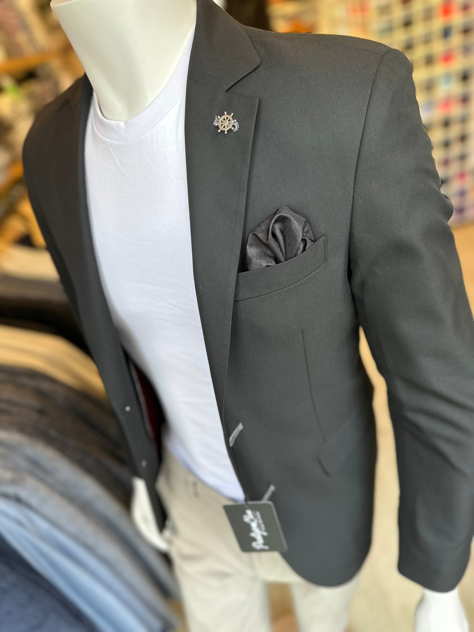 Blazer Negro Semi-Slim