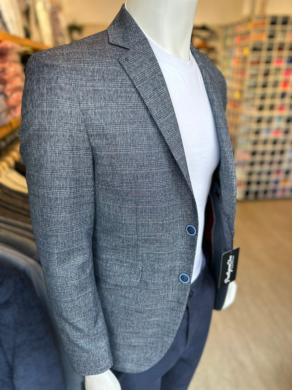 Blazer Lino Gris Semi-Slim
