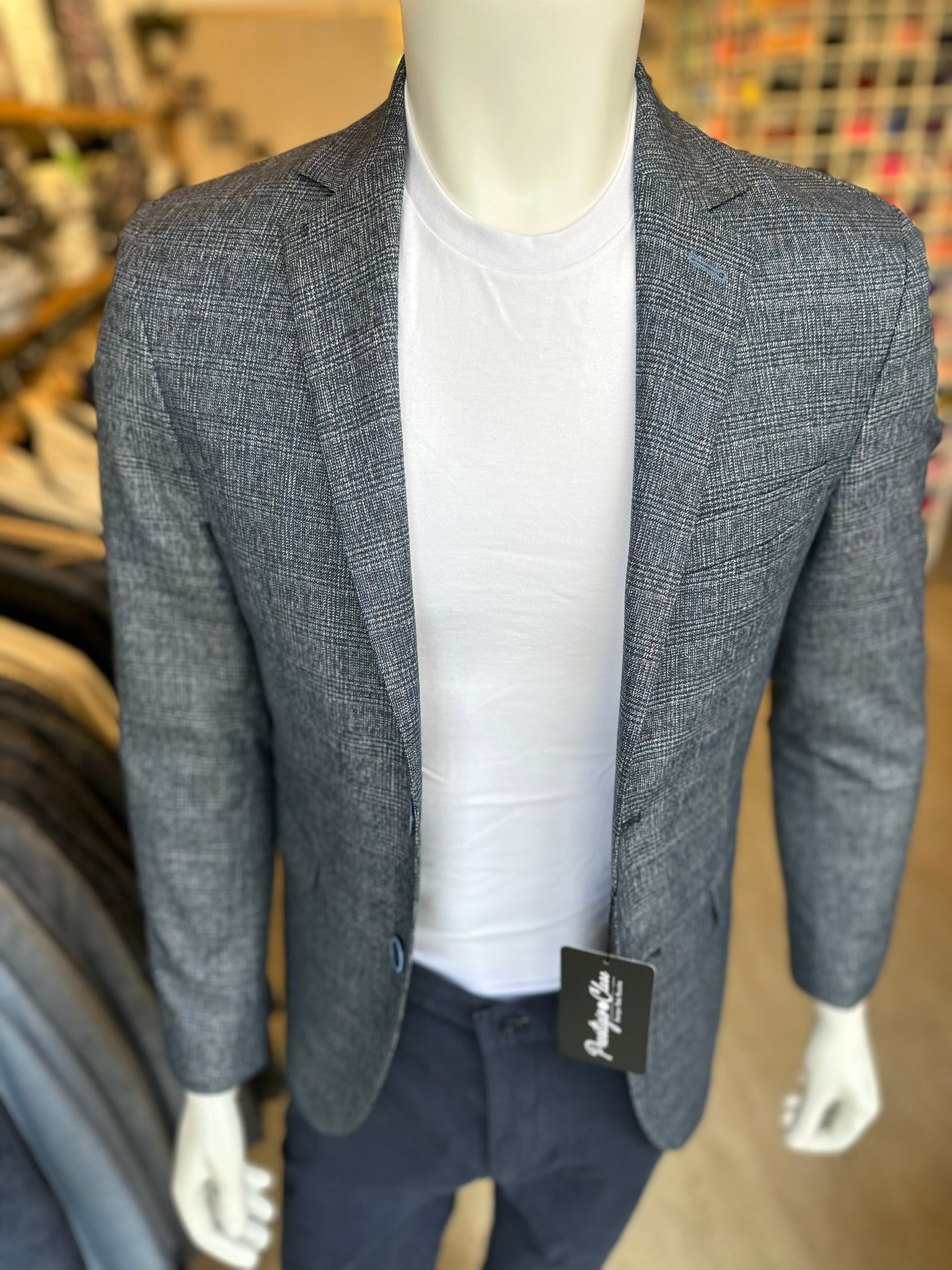 Blazer Lino Gris Semi-Slim