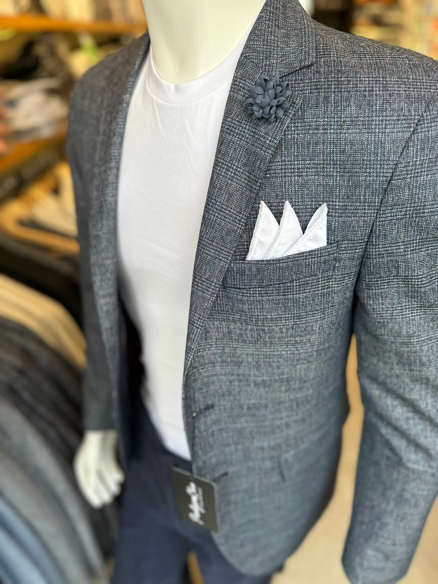 Blazer Lino Gris Semi-Slim