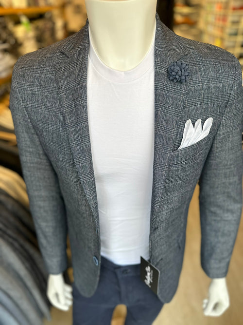 Blazer Lino Gris Semi-Slim