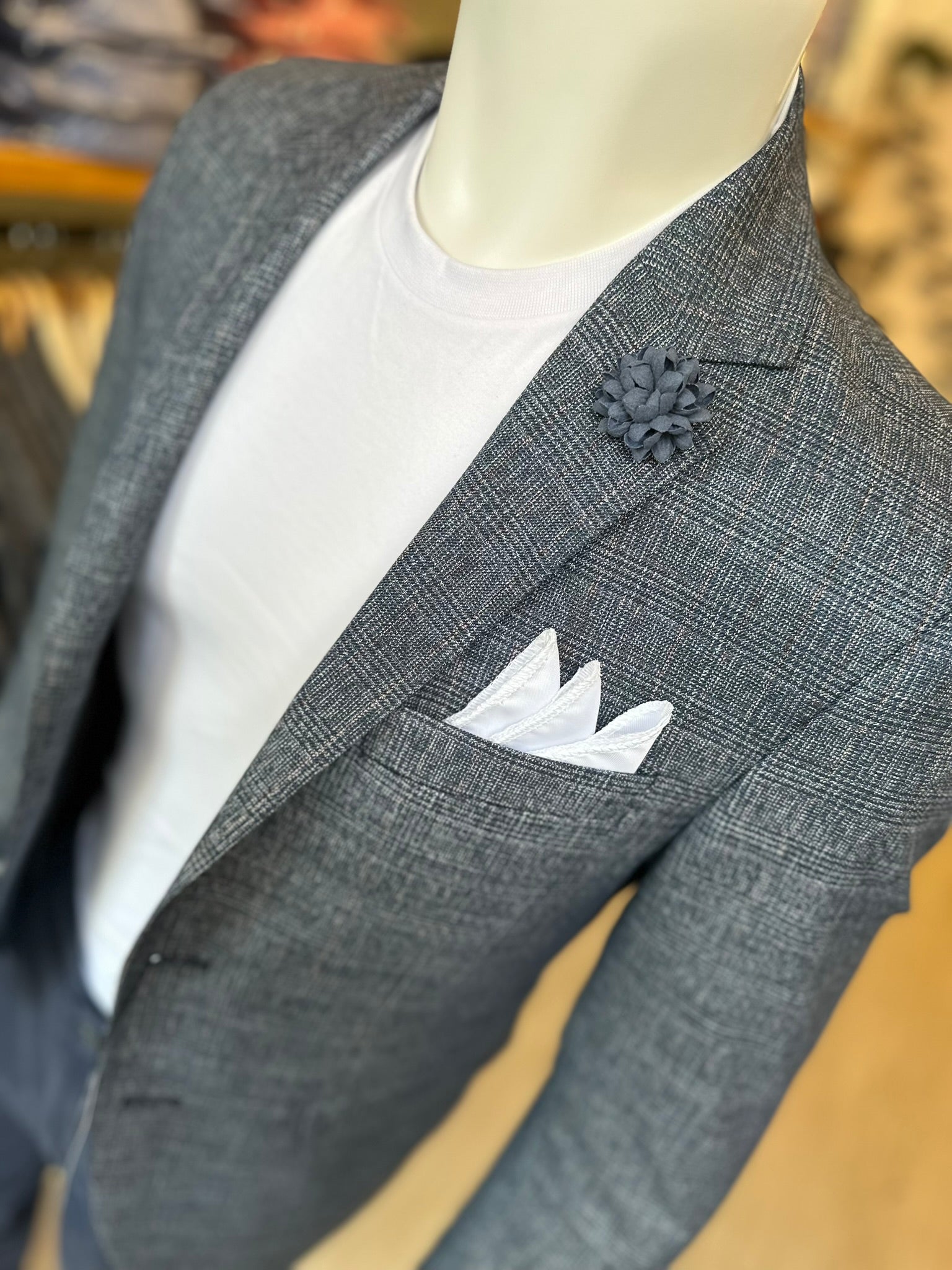 Blazer Lino Gris Semi-Slim