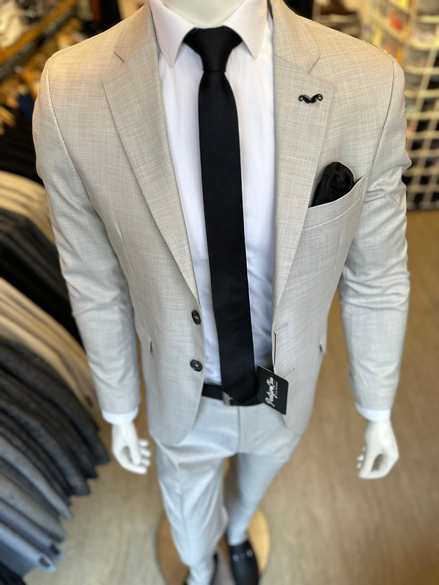 Traje Gris Claro Semi-Slim, Formal Ejecutivo Dos piezas