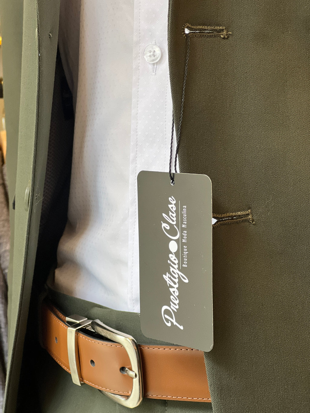 Traje Verde Semi-Slim, Formal Ejecutivo Dos piezas