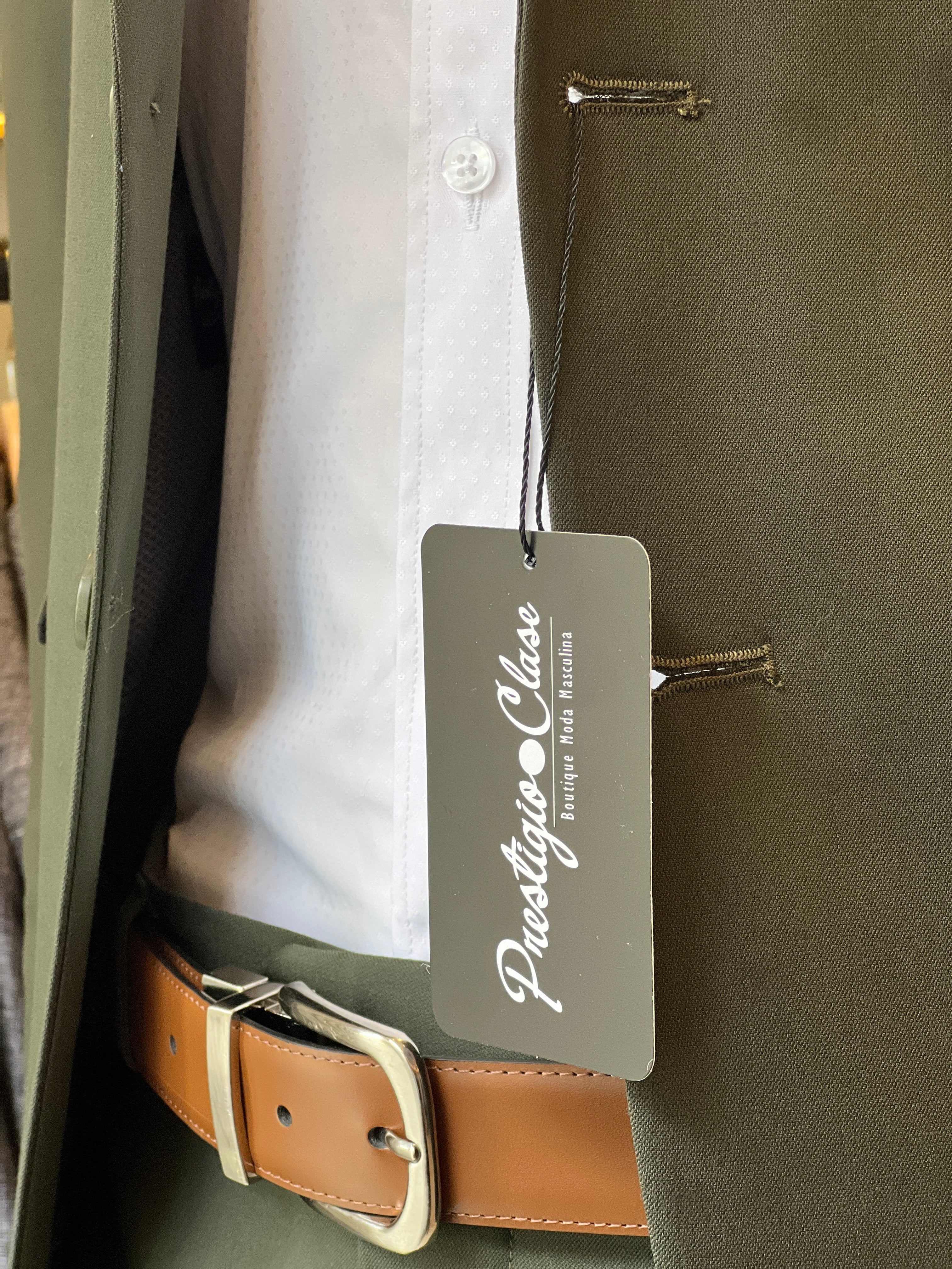 Traje Verde Semi-Slim, Formal Ejecutivo Dos piezas