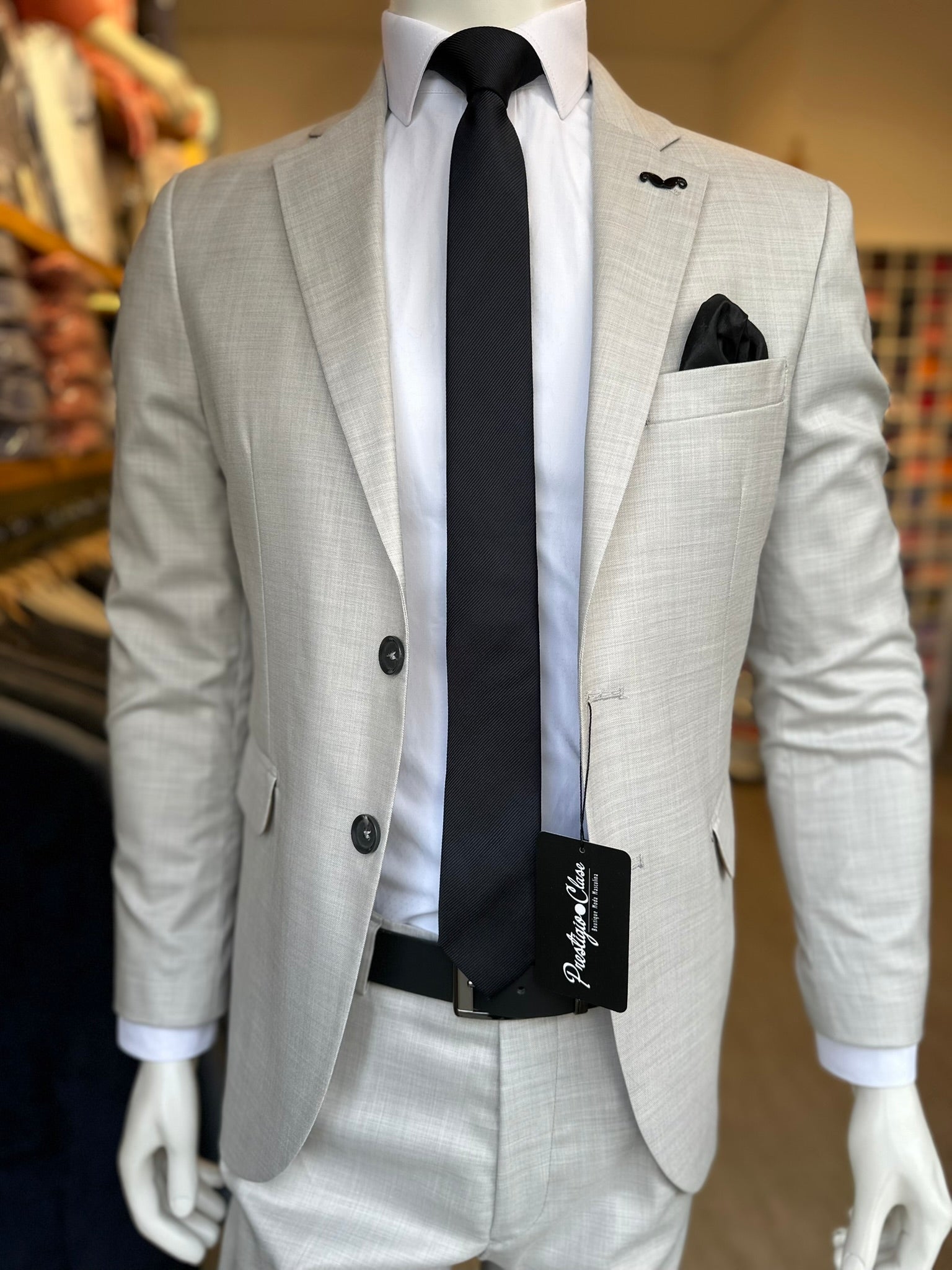Traje Gris Claro Semi-Slim, Formal Ejecutivo Dos piezas