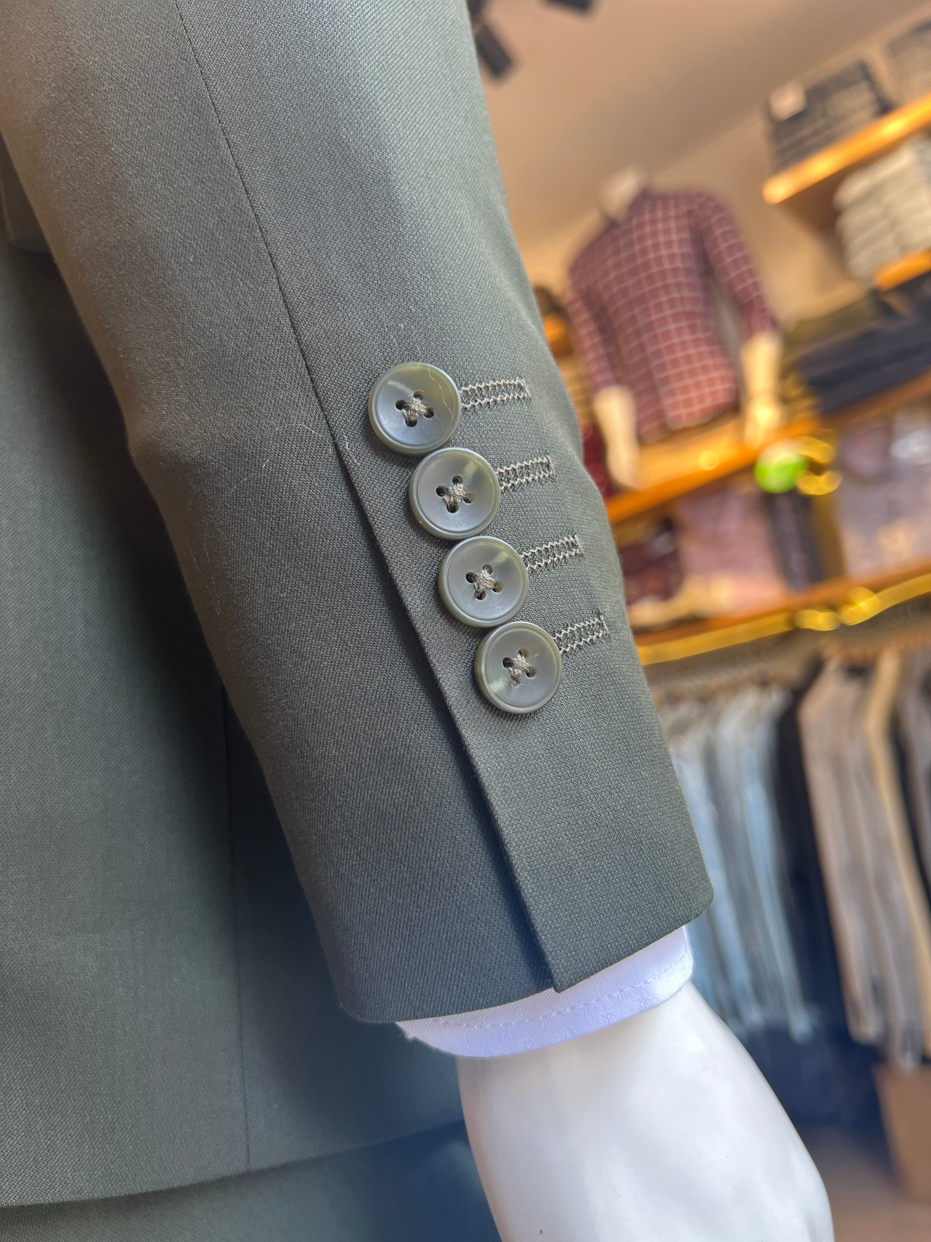 Traje Verde Semi-Slim, Formal Ejecutivo Dos piezas