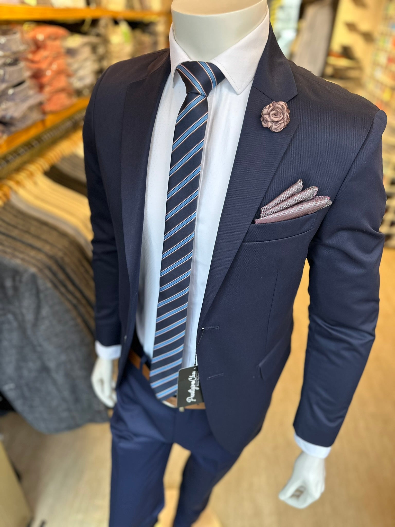 Traje Azul Semi-Slim, Formal Ejecutivo Dos piezas