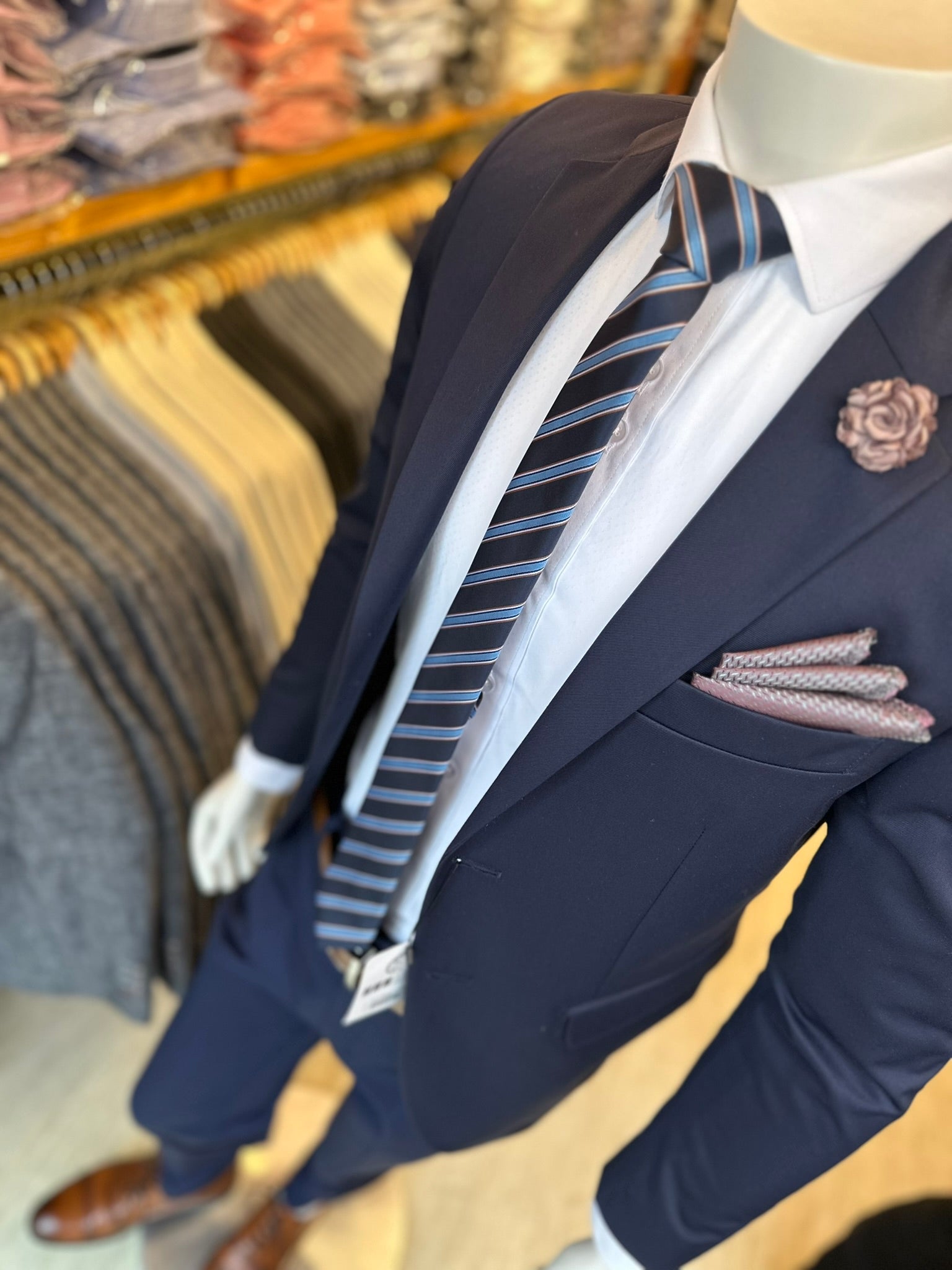 Traje Azul Semi-Slim, Formal Ejecutivo Dos piezas