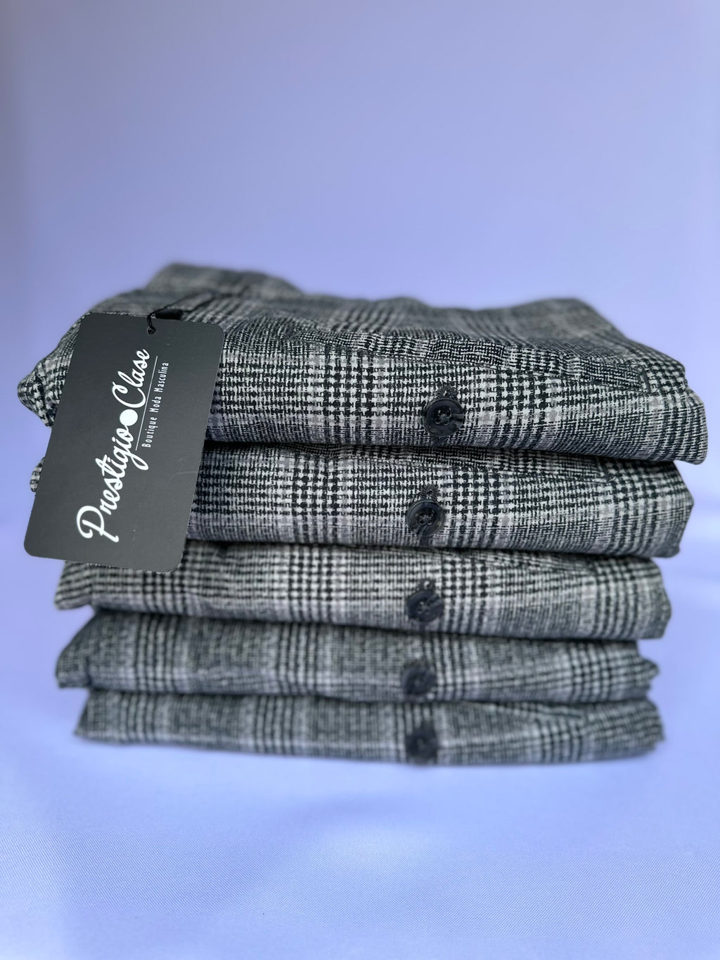 Pantalón Drill Gris a Cuadros