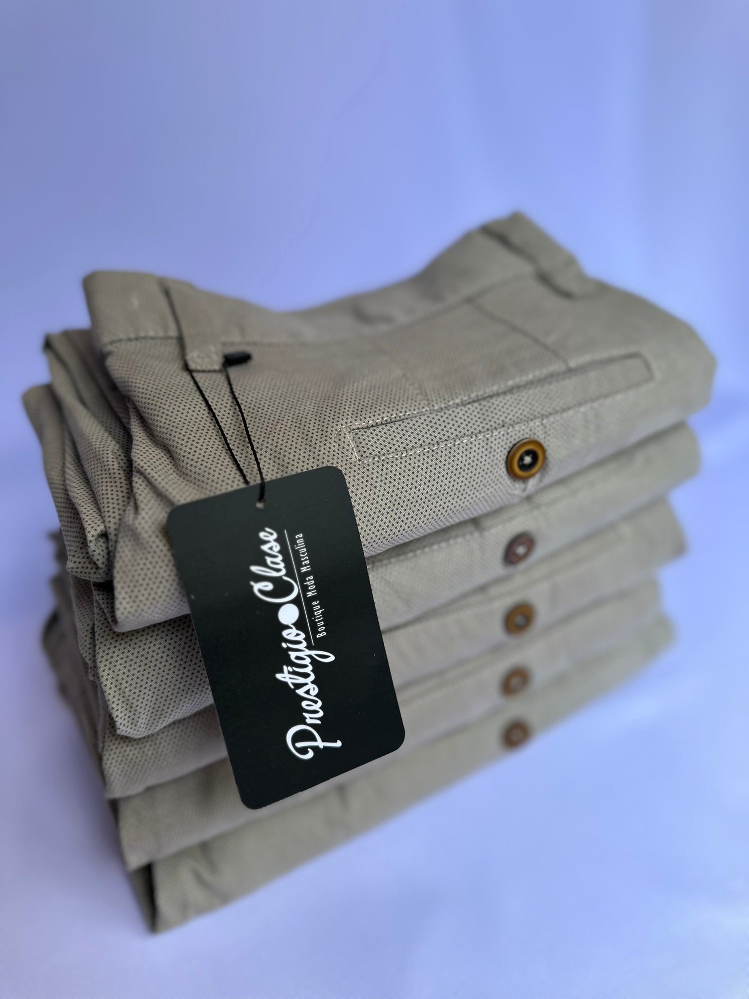 Pantalón Drill Beige Texturizado a puntos